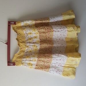 Fire Los Angeles Floral Skirt Size (L) Boho Yellow